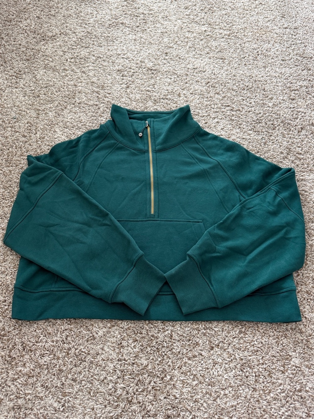 Lululemon Storm Teal Half-Zip Scuba Funnelneck